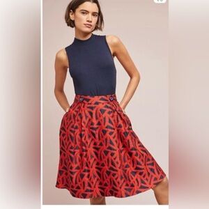 Eva Franco Marine A-Line Skirt
